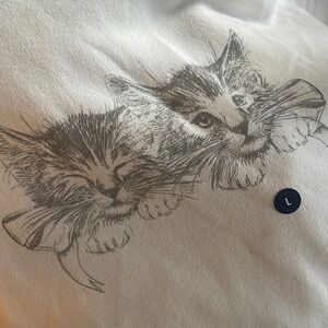 Hollister| Oversized Kitten Graphic Hoodie